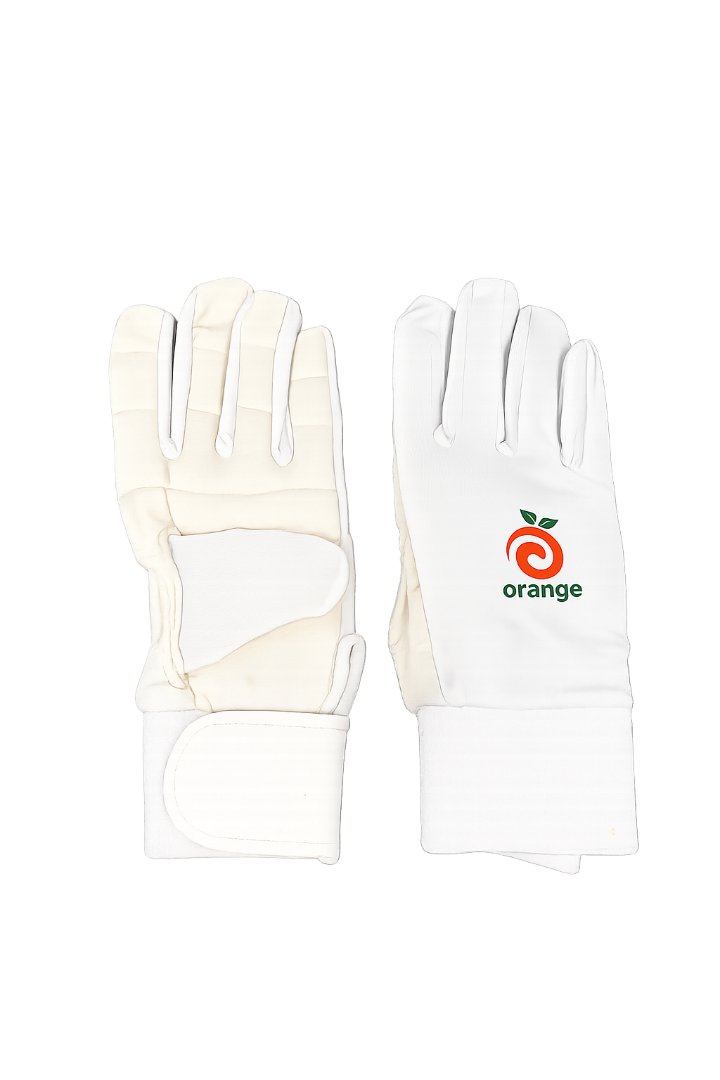 Orange Sports Players Chamois Wicket Keeping Inners
