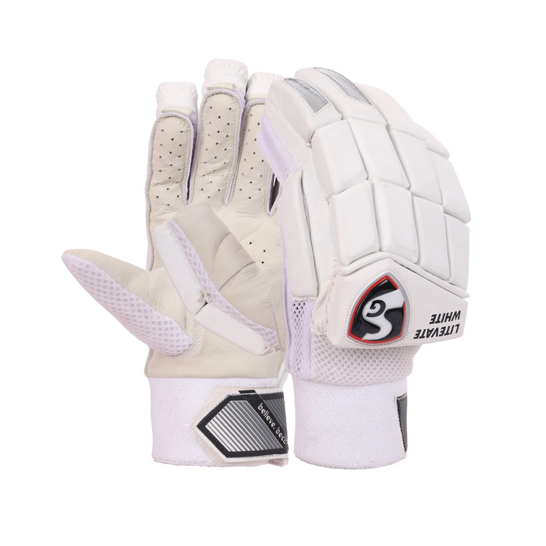 SG Litevate White Batting Gloves New 2025