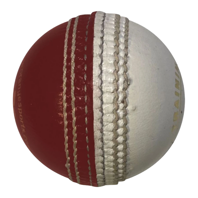 Red White Cricket Training Ball (6789272928308)