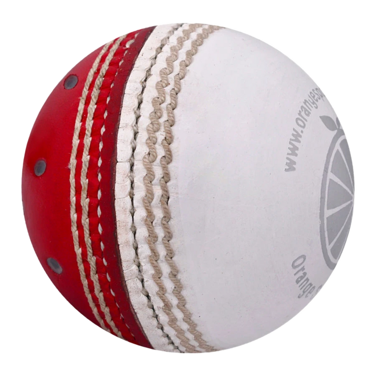 Red White Reverse Swing Cricket Ball (6789278040116)
