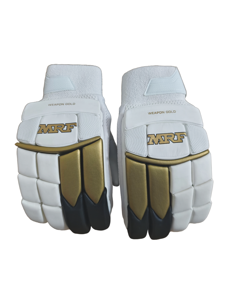 MRF Weapon Gold Junior Batting Gloves New 2025