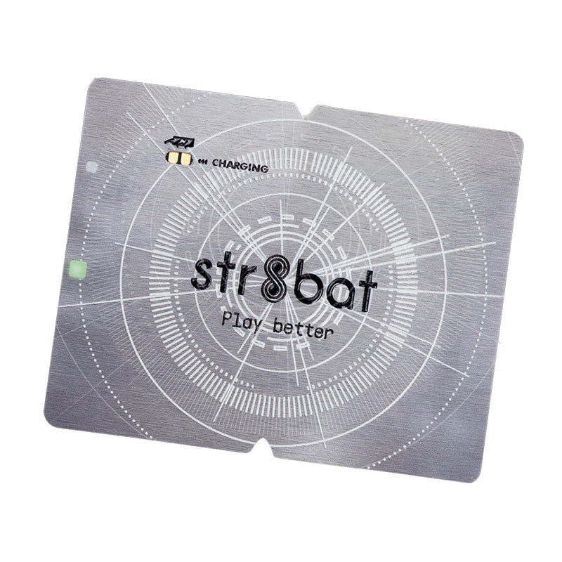 STR8BAT Pro Cricket Bat Smart StickerV 2.0 - Black And Silver