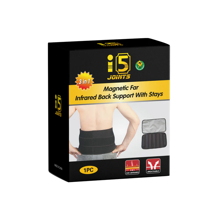 I5 Joints i5-555 Magnetic Far Infrared Back Support with Stays