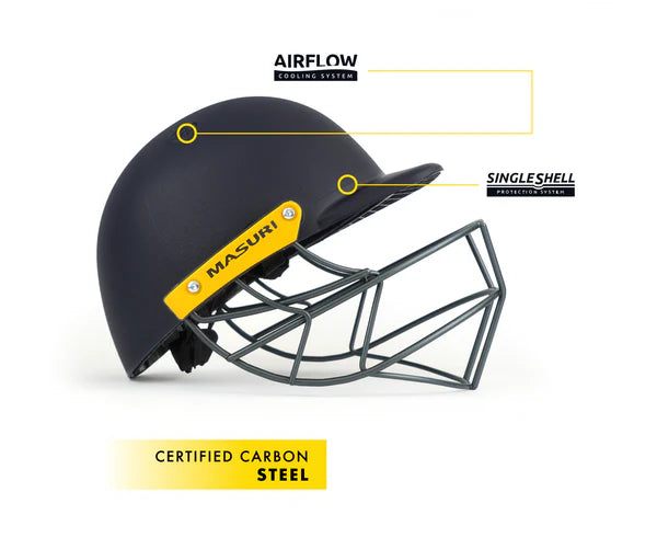 Masuri C-Line Steel Cricket Helmet with Neck Guard