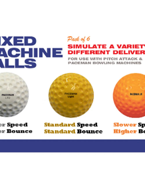 Load image into Gallery viewer, Paceman Pitch Attack Machine Balls Mixed Pack of 6 Balls
