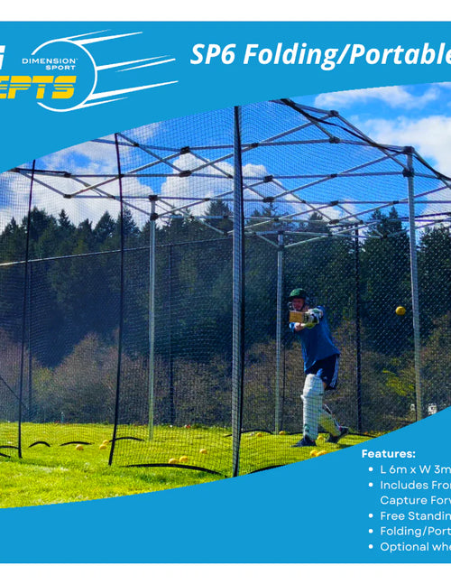 Load image into Gallery viewer, Pitch Concepts SP6 Folding/Portable Cricket Net
