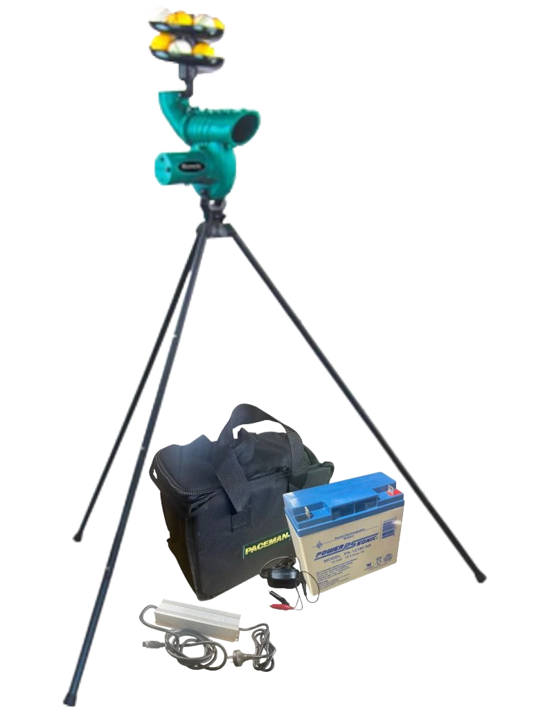 Paceman 176 XT Bowling Machine with Charger and battery Pack