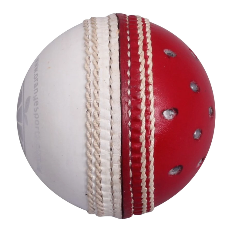 Red White Reverse Swing Cricket Ball (6789278040116)