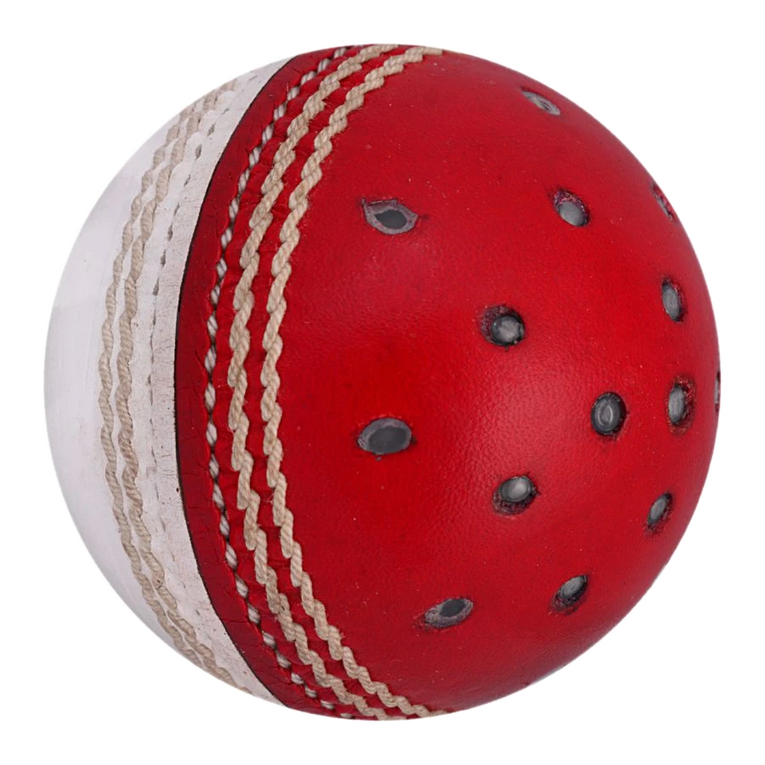 Red White Reverse Swing Cricket Ball (6789278040116)