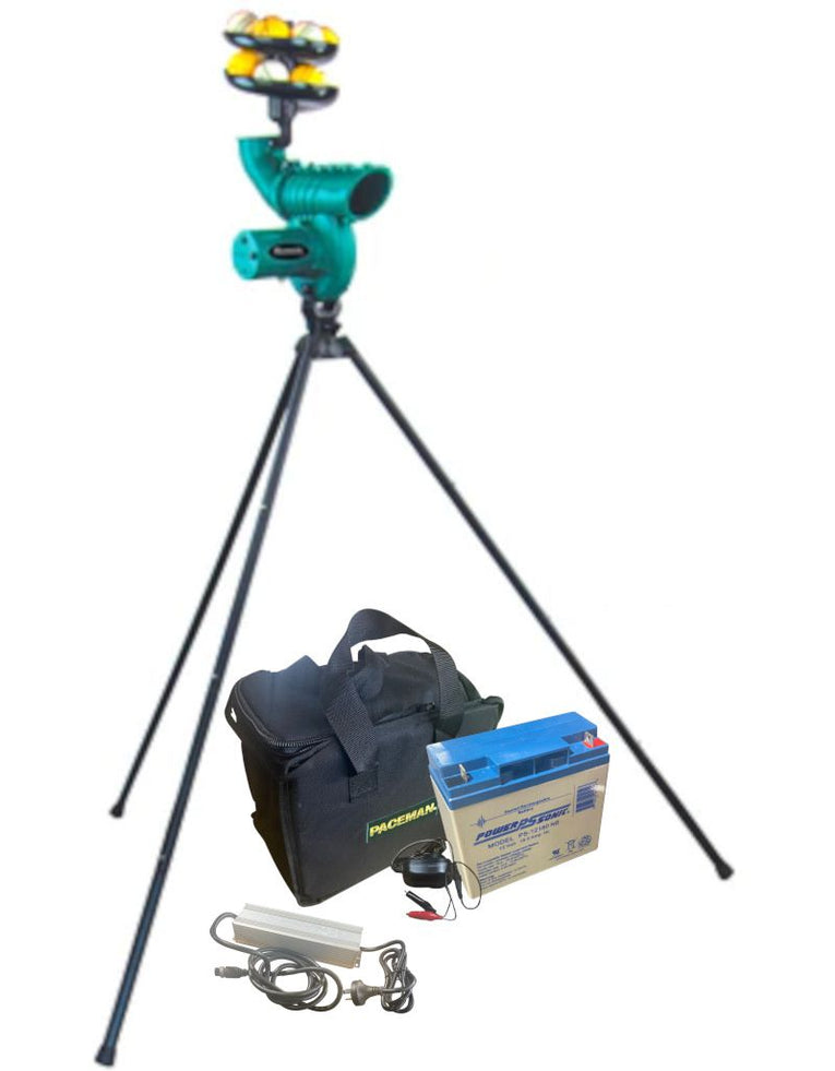 Paceman 176 XT Bowling Machine with Charger and battery Pack