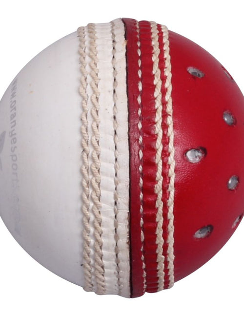 Load image into Gallery viewer, Red White Reverse Swing Cricket Ball (6789278040116)
