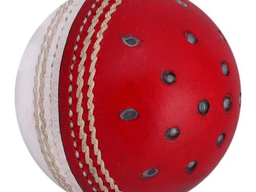Load image into Gallery viewer, Red White Reverse Swing Cricket Ball (6789278040116)
