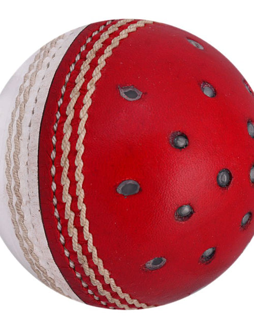 Load image into Gallery viewer, Red White Reverse Swing Cricket Ball (6789278040116)
