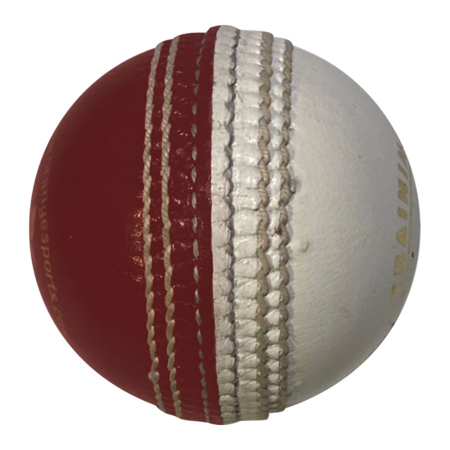 Red White Cricket Training Ball (6789272928308)