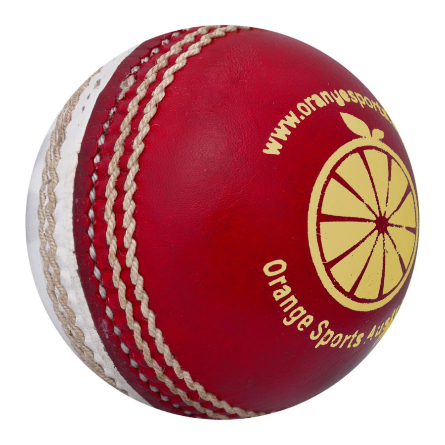 Red White Cricket Training Ball (6789272928308)