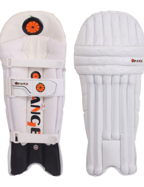 Load image into Gallery viewer, Orange Sports Panoply Batting Pads Junior (6789212536884)
