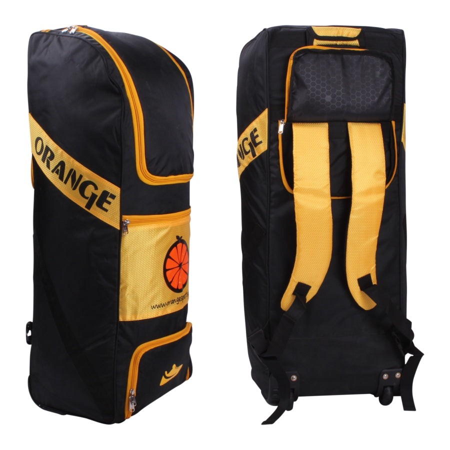 Cricket Bag 3 In 1 Wheelie Duffle Upright Orange Sports (6787702423604)